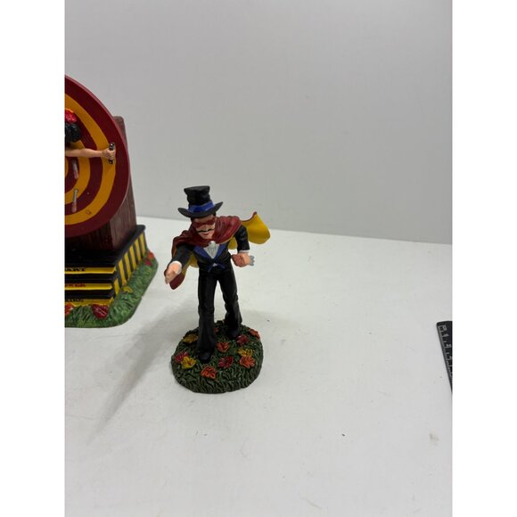 Dept 56 Halloween Magician & Target Lady Electric Animated Display Figurine Set - Picture 2 of 12